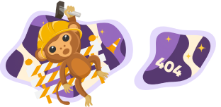 404 monkey support illustration
